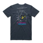 Barossa Helicopters colour helicopter design tshirt mockup